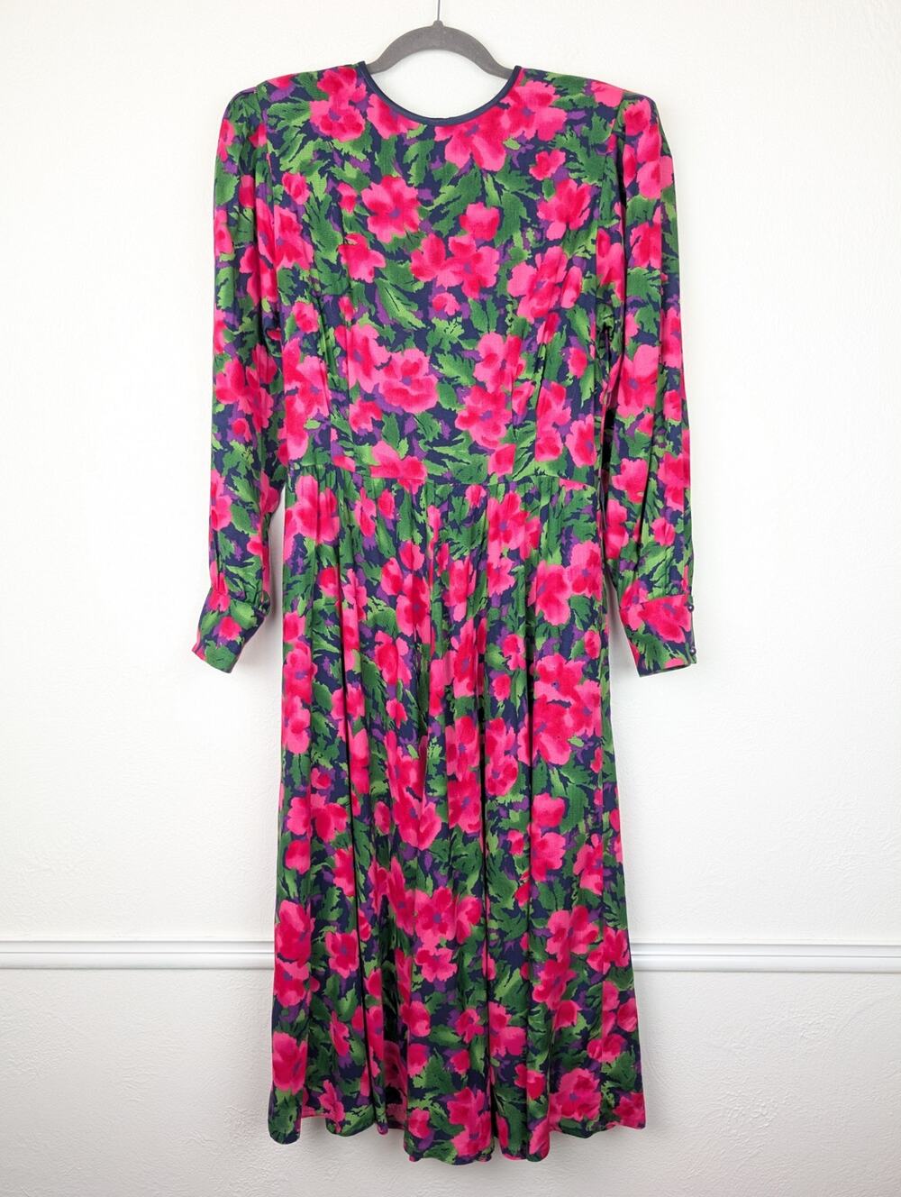 Vintage Dress California Design Dorothy Samuel Floral Cottagecore Pink Size 12
